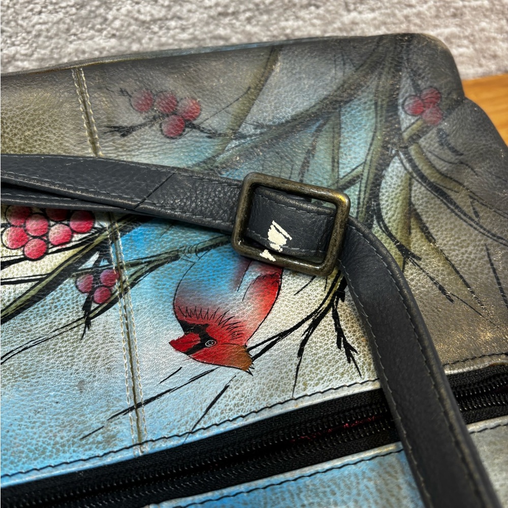 Anuschka Hand-Painted Cardinal Crossbody Bag - Picture 16 of 16